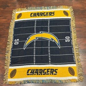 NFL Chargers Blue and Yellow Kids Blanket